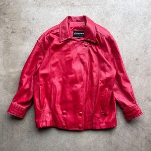 Vintage Y2K Wilsons Leather Red Jacket